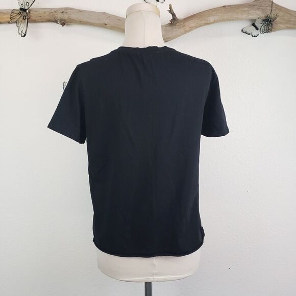 Zara pearl beaded star black tee - Picture 3 of 5